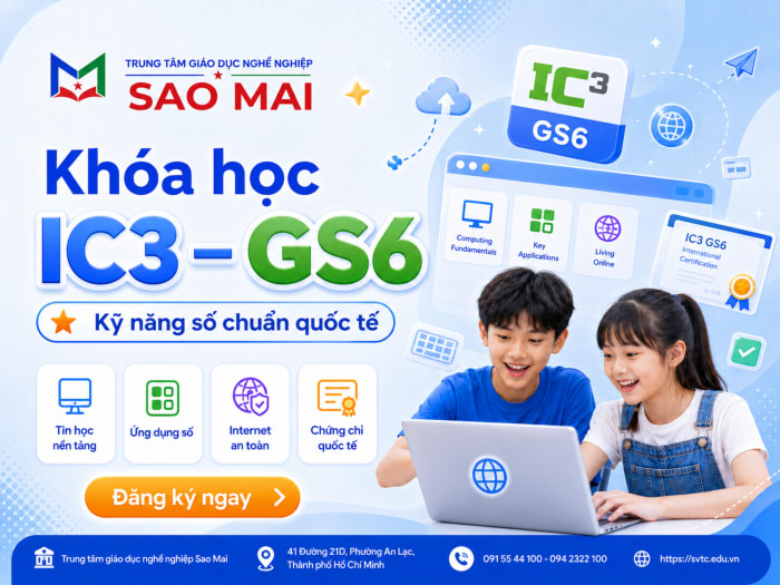 SVTC Sao Mai - Khóa học nghề, tin học, lập trình tại TP.HCM