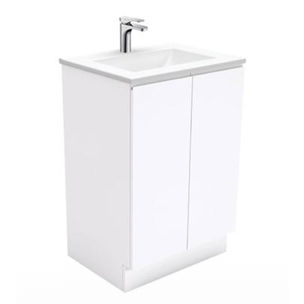 60mm White Floor Mounted
