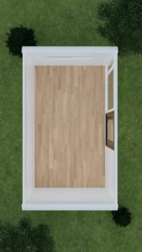 4m Apple Cabin Open Floor — floorplan