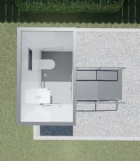 Small Ambulant Toilet with Ramp