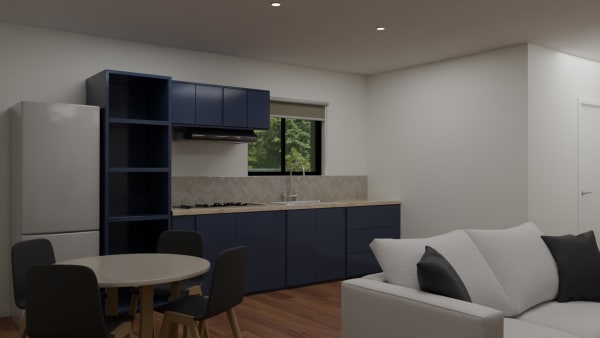 open plan living space