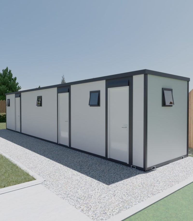 ablution block exterior view