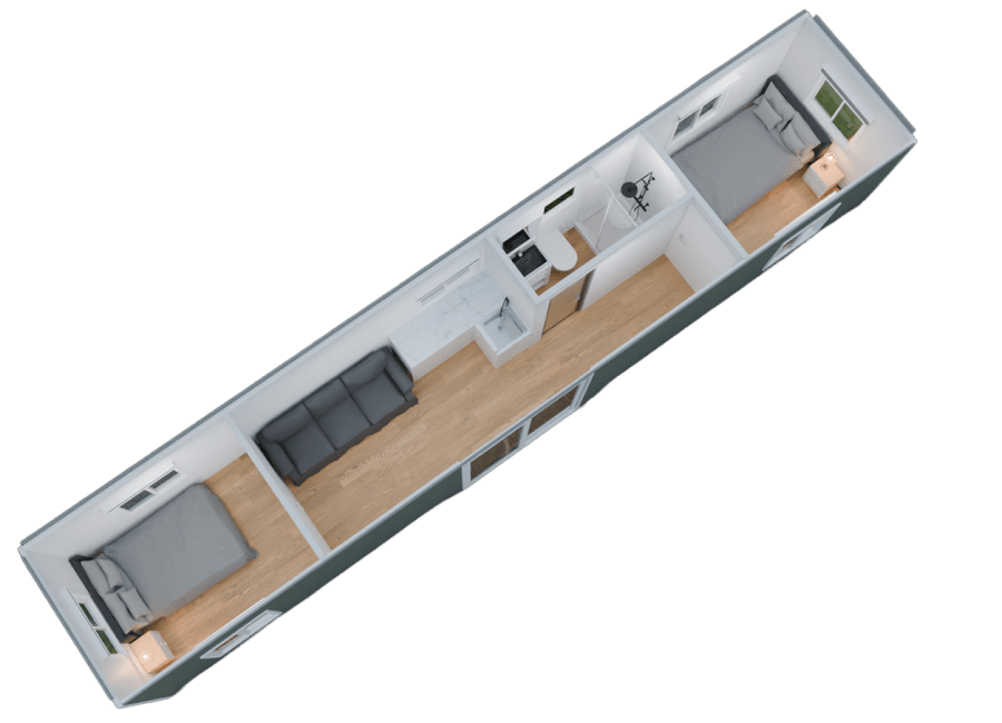 40ft Studio — isometric view