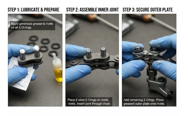 How To Rivet A Motorcycle Chain