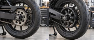 Belt drive vs chain drive efficiency motorcycle...