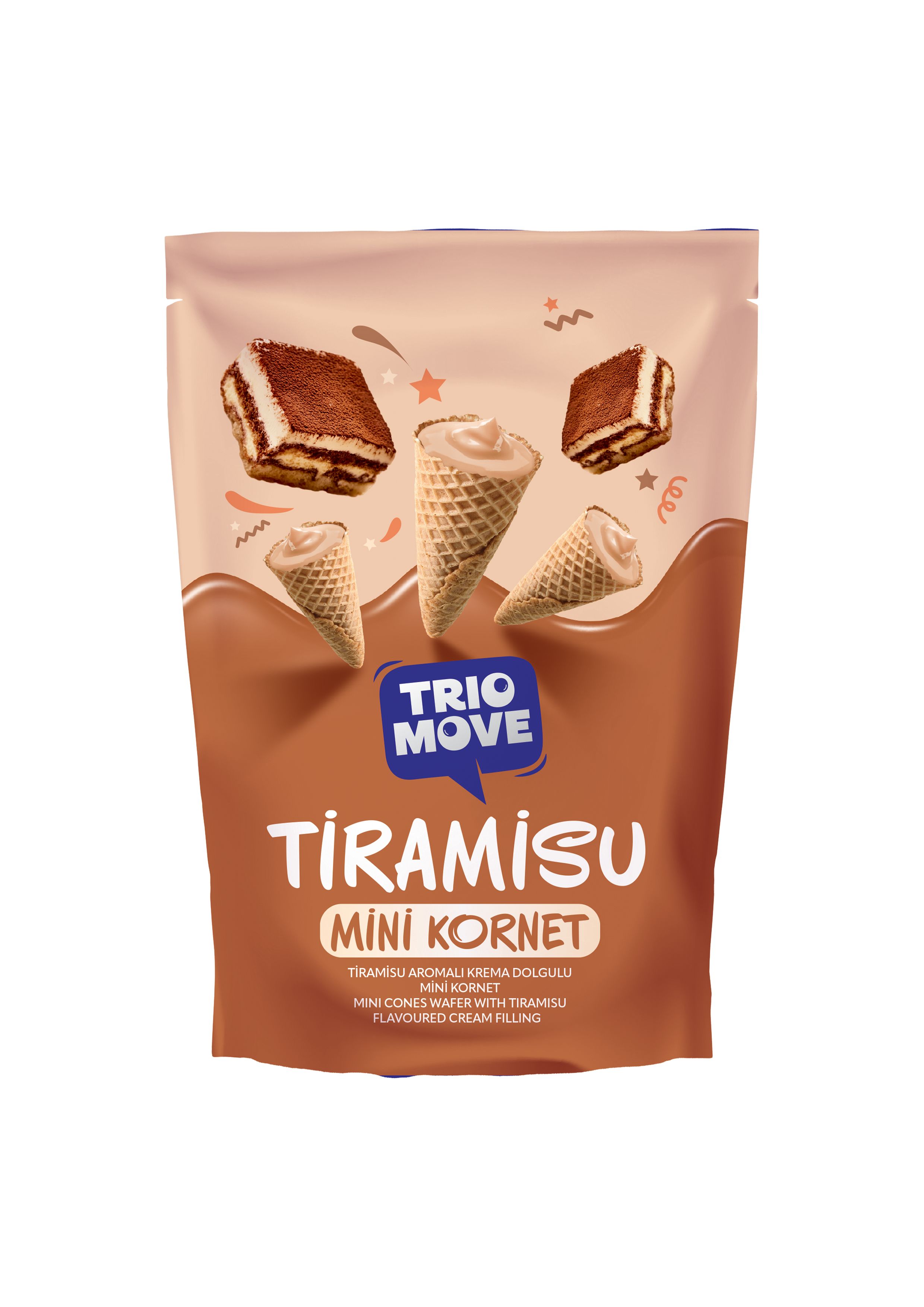 TRIO MOVE TİRAMİSU MİNİ KORNET 55GR*12