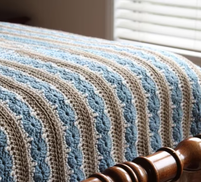 Ocean Shore Afghan Blanket