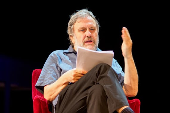 Slavoj Žižek u prepunoj dvorani HNK 3