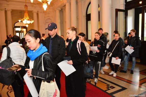 Candidates from around the world participated in the large ballet audition 23