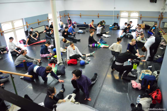 Candidates from around the world participated in the large ballet audition 13