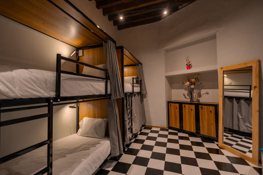 Habitación Oaxaca - Dormitorio solo mujeres 6 camas Hostal CDMX