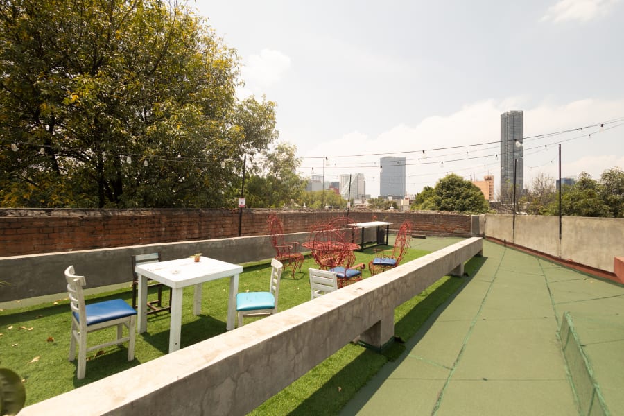 Terraza con vista panorámica Centro Histórico CDMX en Nomaddicts