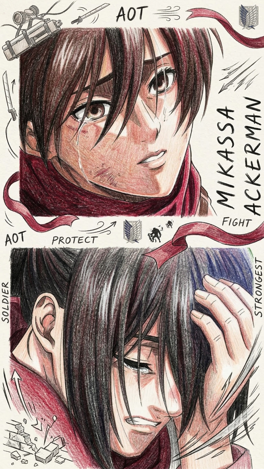 Mikassa Ackerman 4K Wallpaper - 1