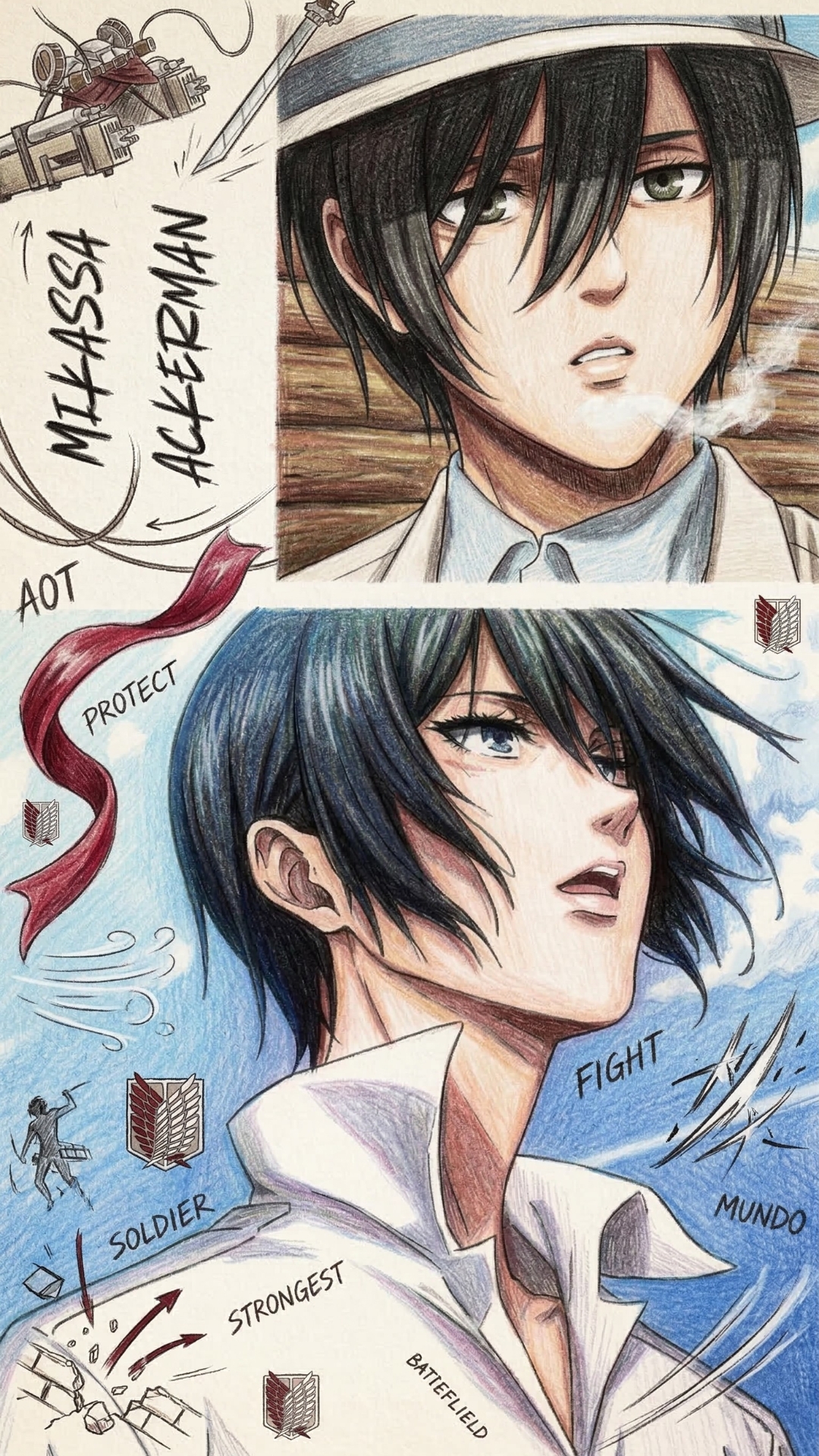 Mikassa Ackerman 4K Wallpaper - 2