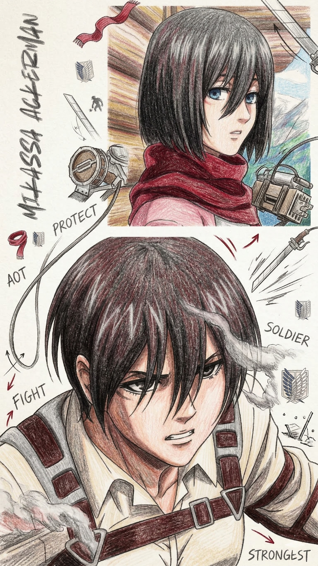 Mikassa Ackerman 4K Wallpaper - 3