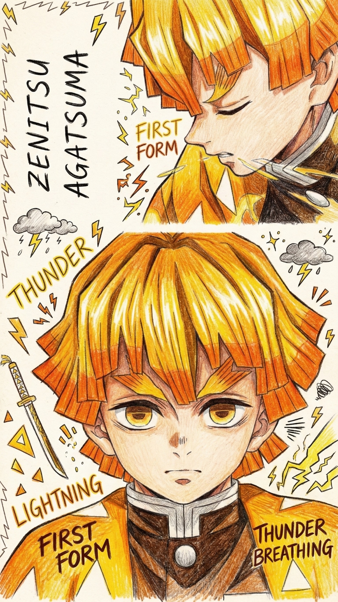 Zenitsu Agatsuma 4K Wallpaper - 4