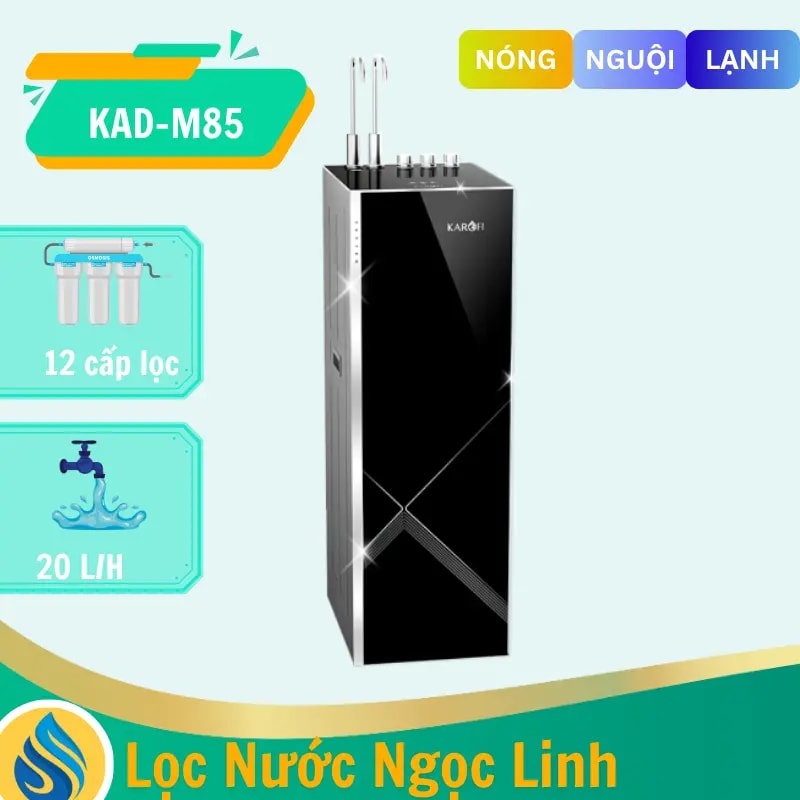 Máy lọc nước nóng lạnh Karofi KAD-M85 - 12 lõi lọc