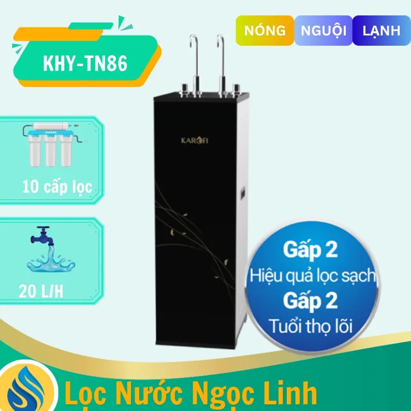 Máy lọc nước nóng lạnh Karofi KHY-TN86 - 4 CHế độ Nóng - Lạnh - Nguội - Hydrogen