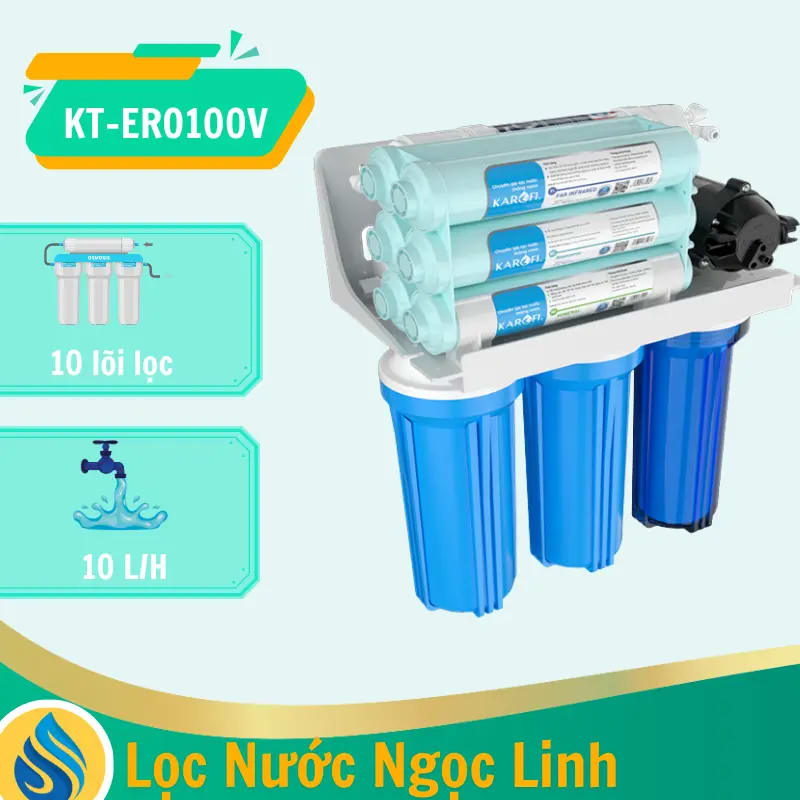 Máy lọc nước Karofi KT-ERO100V 10 Lõi - Mẫu Mới 2025