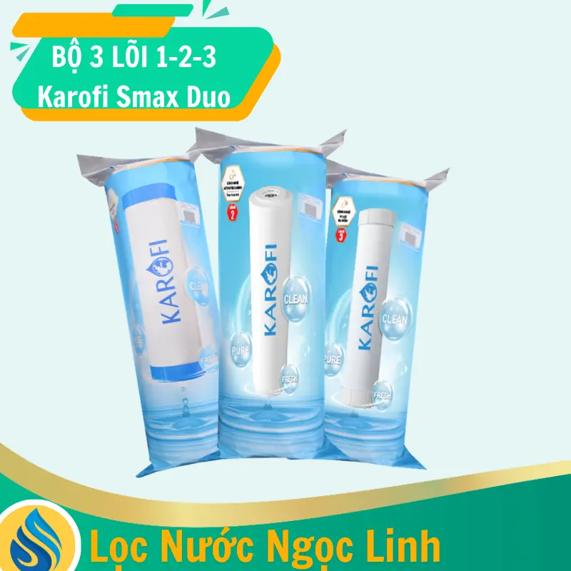 Bộ 3 lõi lọc nước Karofi Smax 123 mới 2025