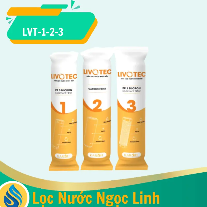 Bộ lõi lọc nước Karofi Livotec 1, 2, 3