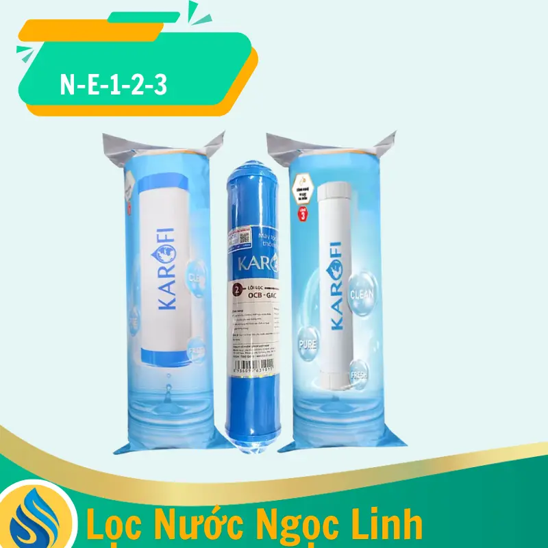 Bộ lõi lọc nước Karofi 1,2,3 Máy N-E