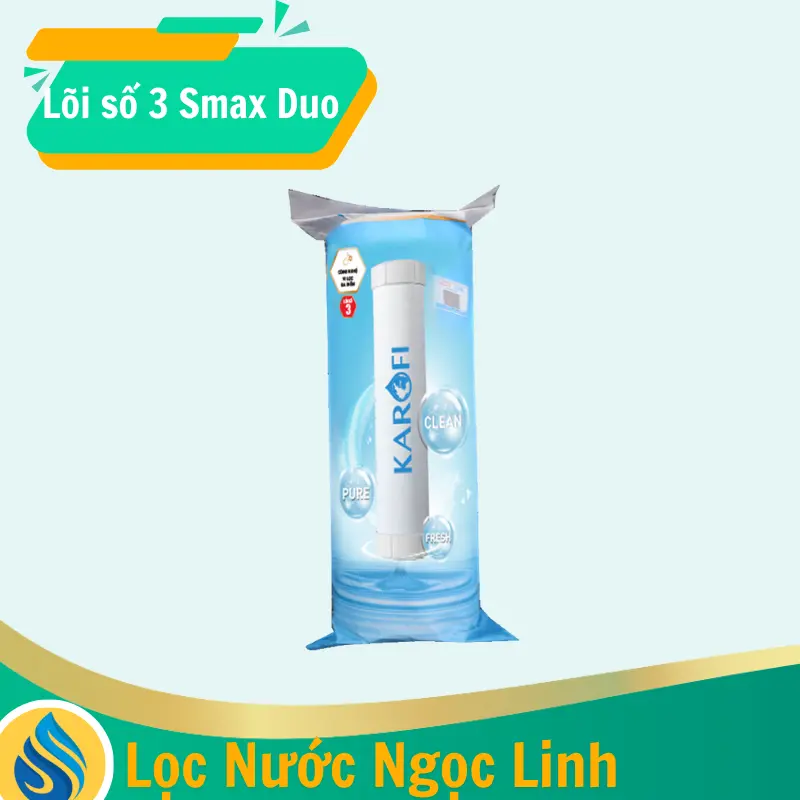 Lõi lọc nước Karofi số 3 Smax Duo 3 Vi lọc đa điểm PP 1 Micron
