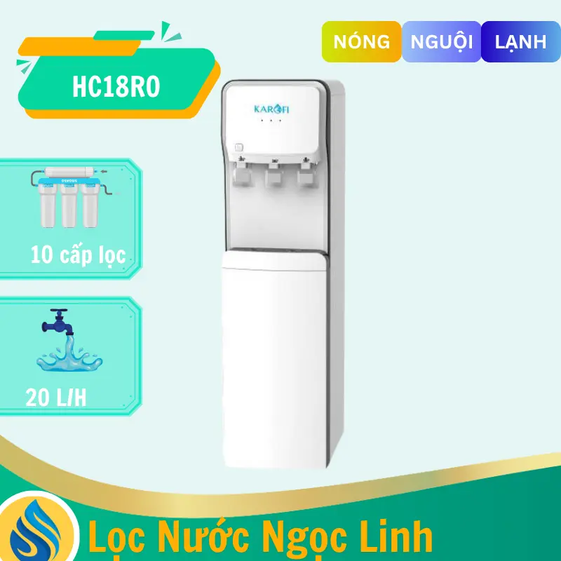Máy lọc nước Nóng Lạnh Nguội Karofi HC18RO