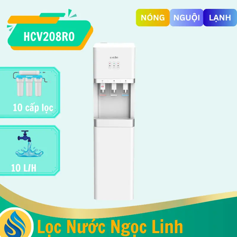 Cây nước nóng lạnh Karofi HCV208RO - Tích hợp bộ lọc RO