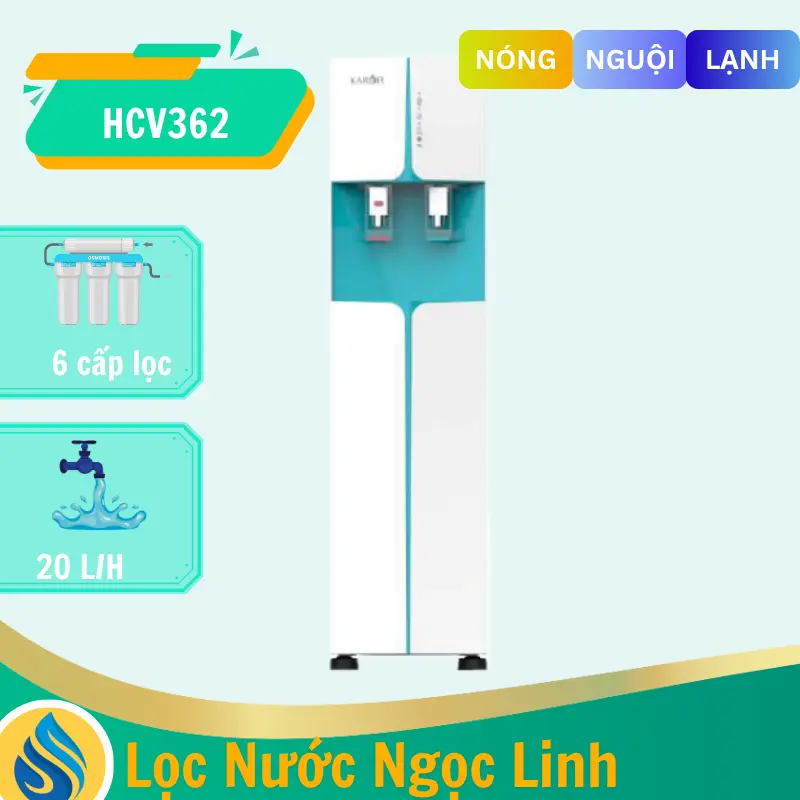 Máy lọc nước nóng lạnh Karofi HCV362