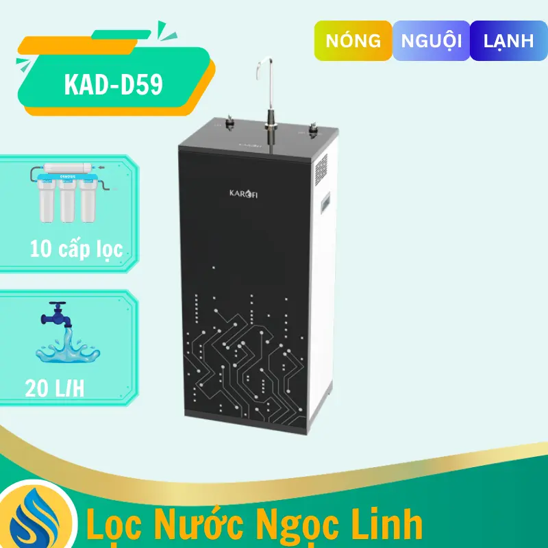 Máy lọc nước nóng lạnh Karofi KAD-D59