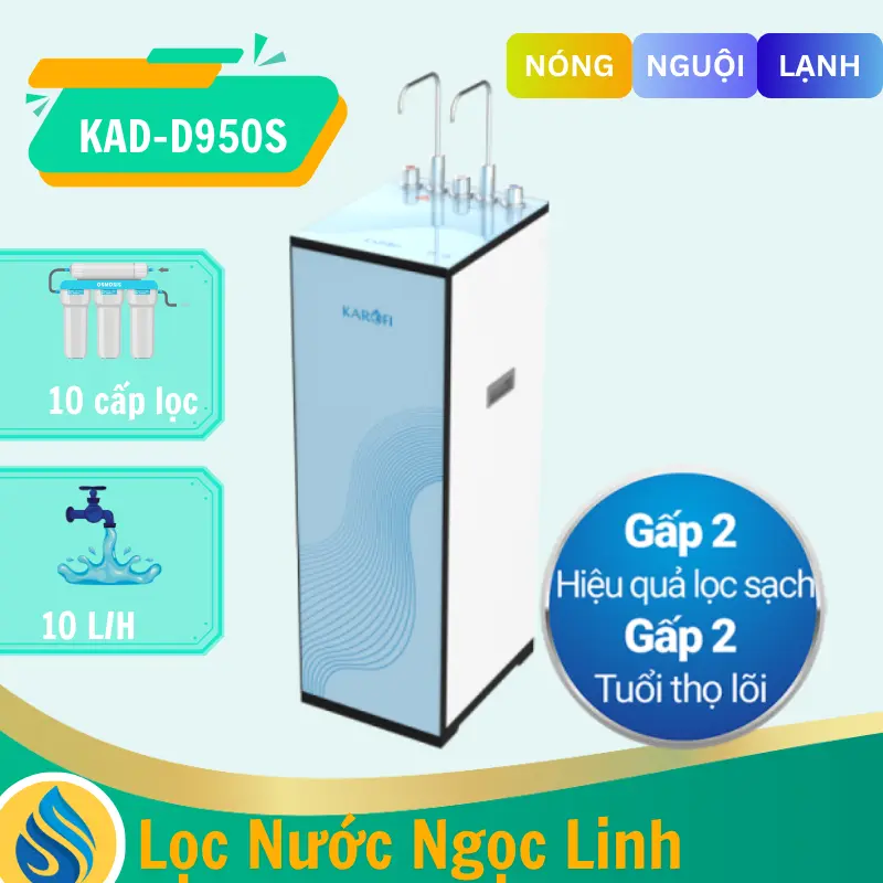 Máy lọc nước nóng lạnh Karofi KAD-D950S