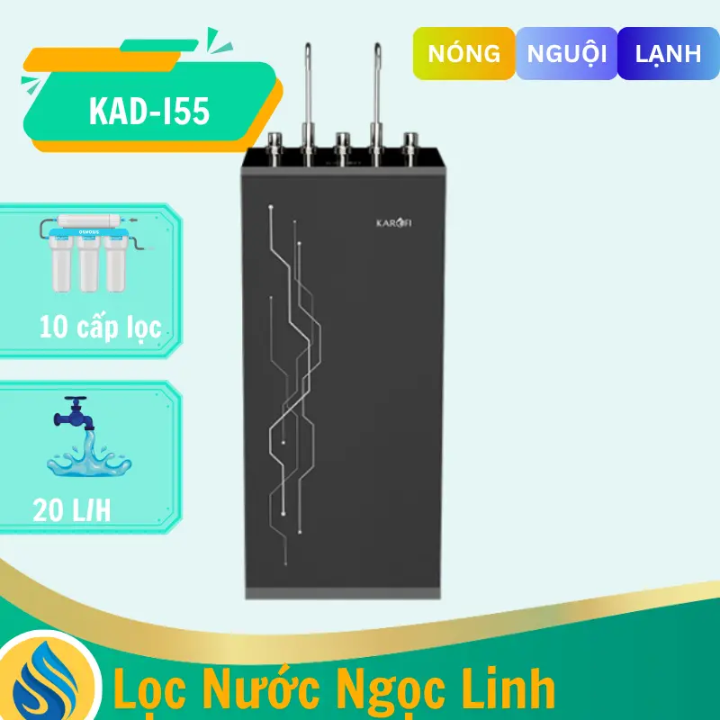 Máy lọc nước nóng lạnh Karofi KAD-I55