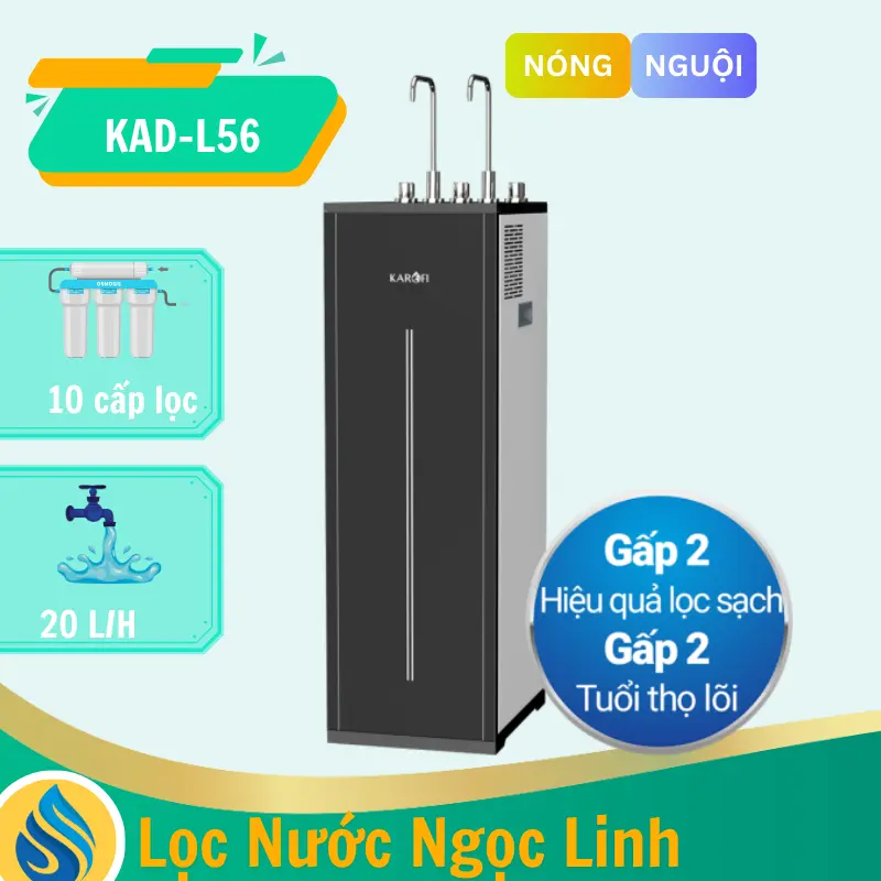 Máy lọc nước nóng lạnh Karofi KAD-L56
