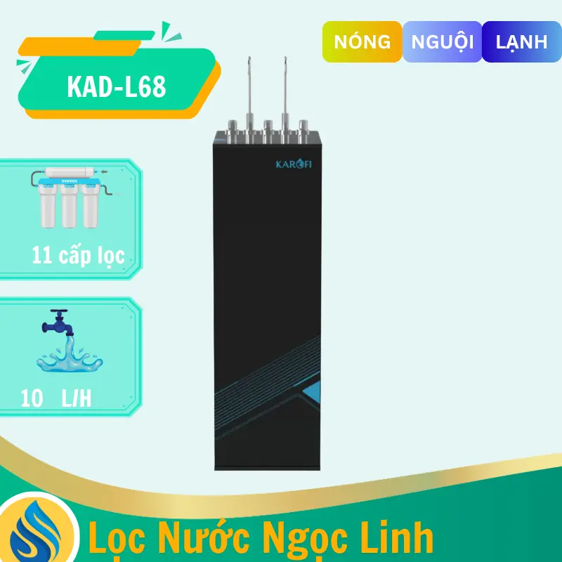 Máy lọc nước nóng lạnh Karofi KAD-L68 - 11 Lõi Lọc