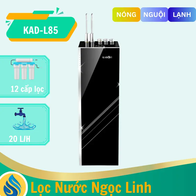 Máy lọc nước nóng lạnh Karofi KAD-L85 - 12 Lõi Mẫu 2026