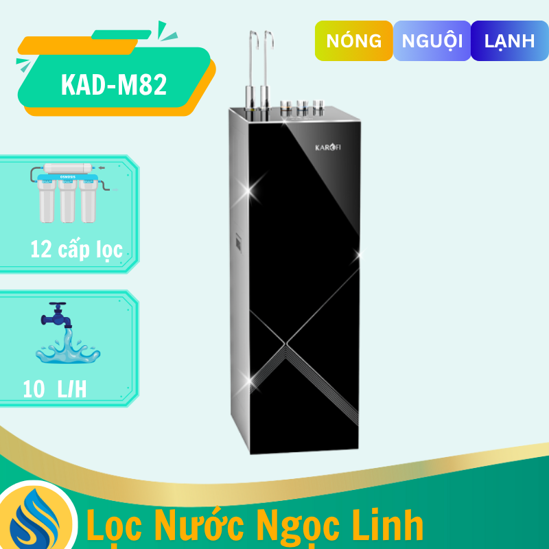 Máy lọc nước nóng lạnh Karofi KAD-M82 - 12 lõi lọc