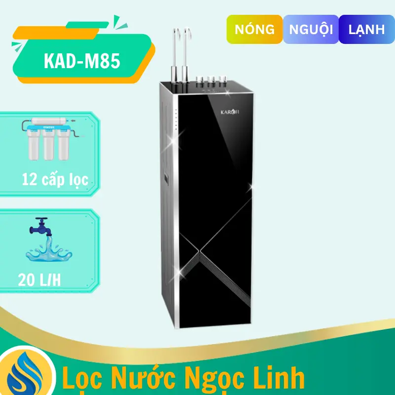 Máy lọc nước nóng lạnh Karofi KAD-M85 - 12 lõi lọc