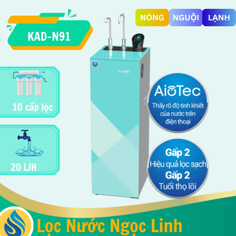 Máy lọc nước nóng lạnh Karofi KAD-N91