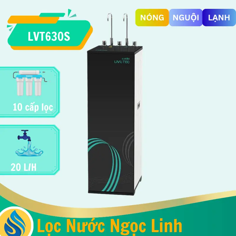 Máy lọc nước Karofi Livotec 630S - 10 Lõi - Nóng- Lạnh- Nguội