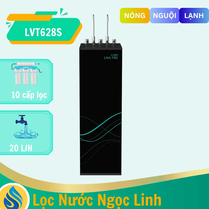 Máy lọc nước nóng lạnh Karofi Livotec 628S