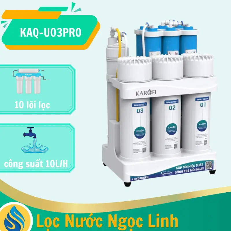 Máy lọc nước Karofi KAQ-U03 Pro - 10 Lõi Rời