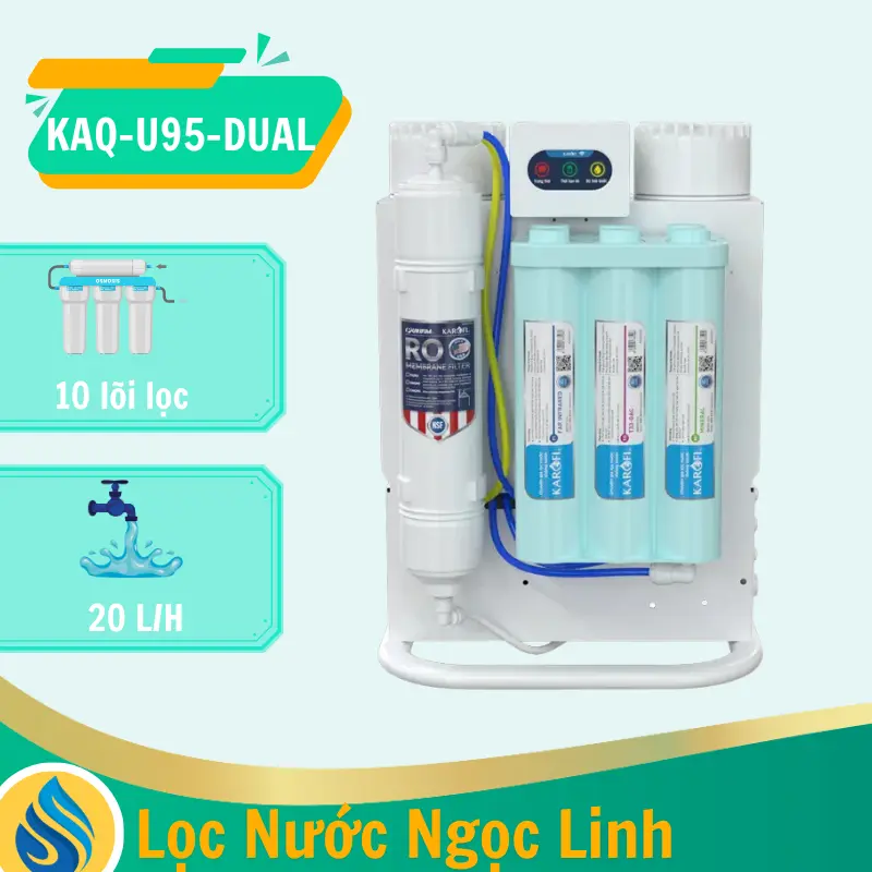 Máy lọc nước Karofi KAQ-U95-DUAL - 2 Chế độ nước - Mới 2025