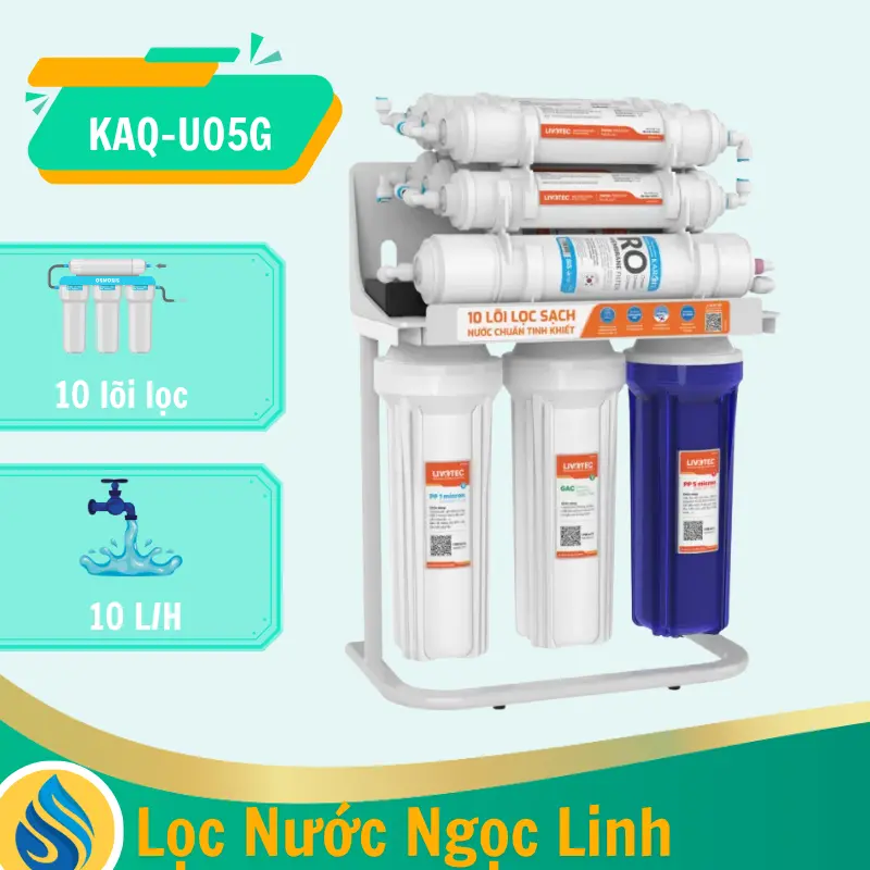 Máy lọc nước Karofi KAQ-U05G - 10 Lõi Mẫu Mới 2025