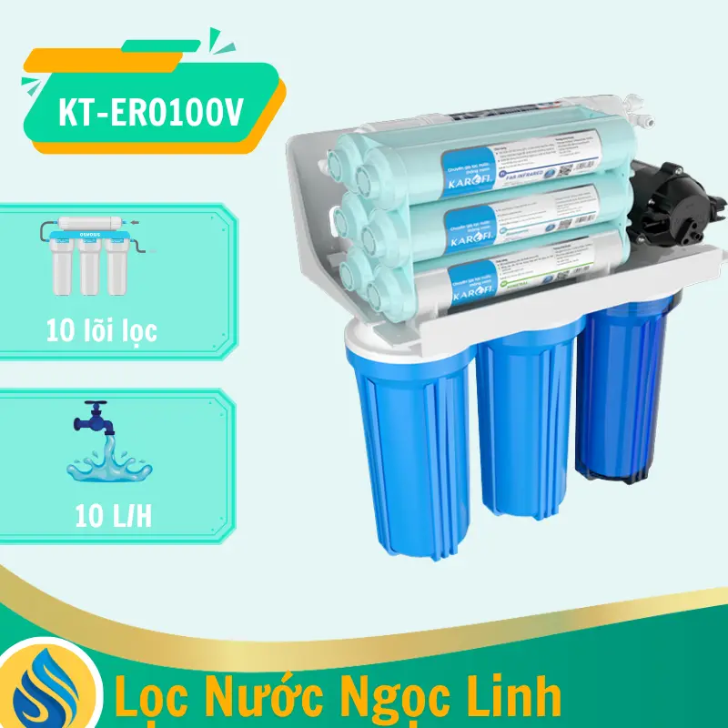 Máy lọc nước Karofi KT-ERO100V 10 Lõi - Mẫu Mới 2025