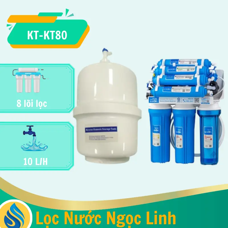 Máy lọc nước RO Karofi KT-KT80 8 cấp lọcKHÔNG TỦ