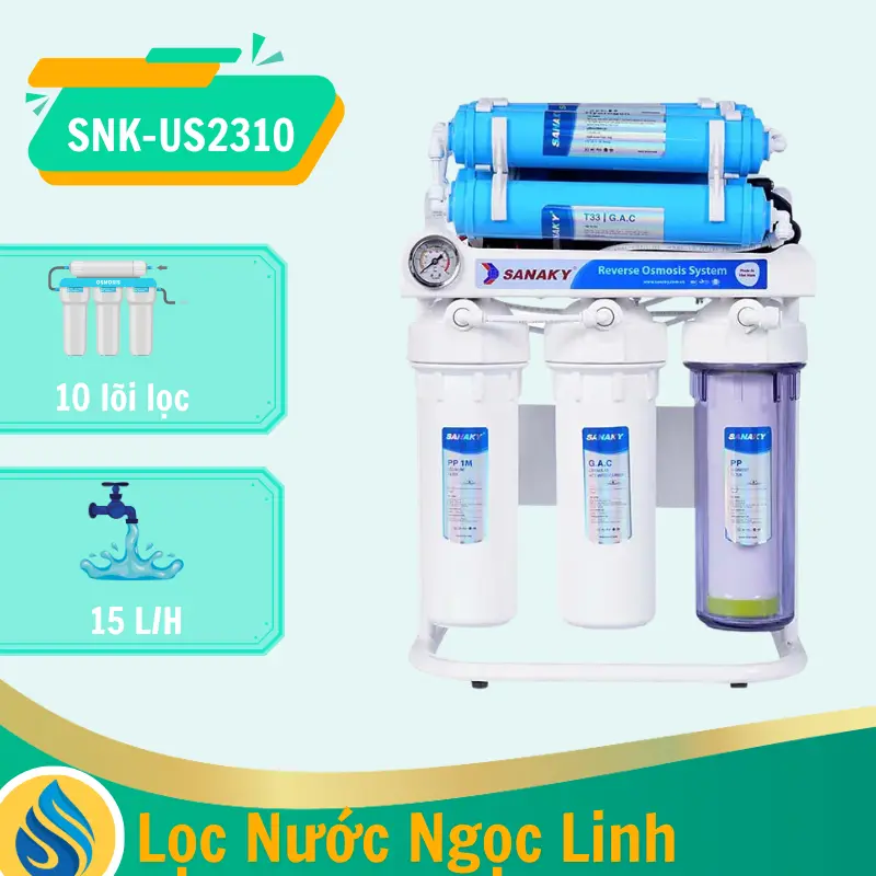 Máy lọc nước Sanaky SNK-US2310 - 10 Lõi Hydrogen - Mẫu 2025