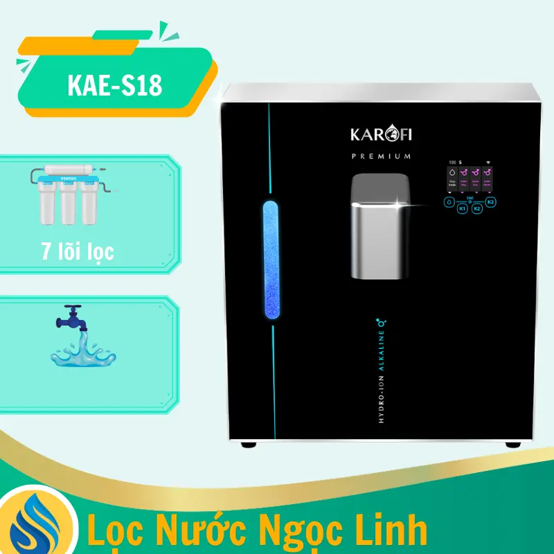 Máy tạo nước Hydro-ion kiềm Karofi KAE-S18 - Mẫu 2025