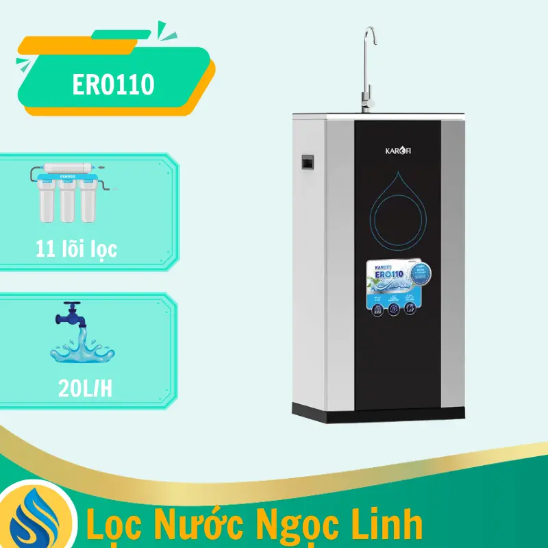Máy lọc nước Karofi ERO110 - Chuyên Xử Lý Cặn Canxi