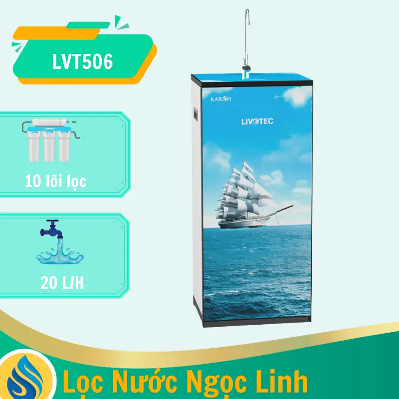Máy lọc nước Karofi Livotec 506 - 10 Lõi lọc - Mẫu mới 2023